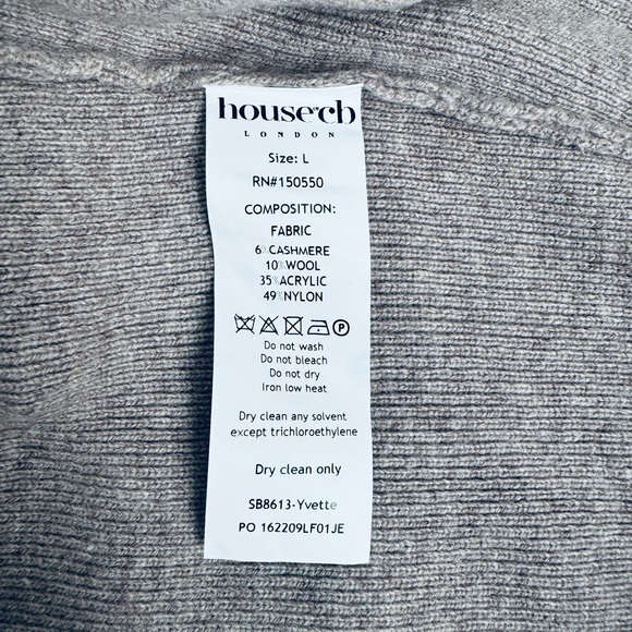 House of CB Yvette long sleeves button up sweater midi dress beige - Picture 13 of 17